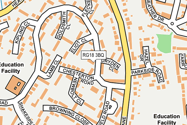 RG18 3BQ map - OS OpenMap – Local (Ordnance Survey)