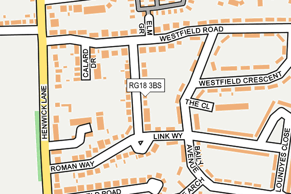 RG18 3BS map - OS OpenMap – Local (Ordnance Survey)
