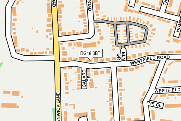 RG18 3BT map - OS OpenMap – Local (Ordnance Survey)