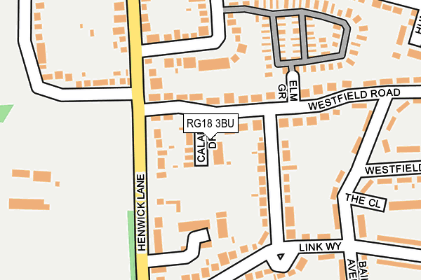 RG18 3BU map - OS OpenMap – Local (Ordnance Survey)