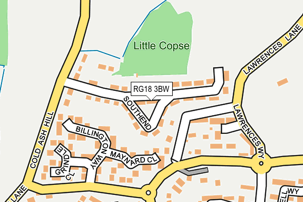 RG18 3BW map - OS OpenMap – Local (Ordnance Survey)