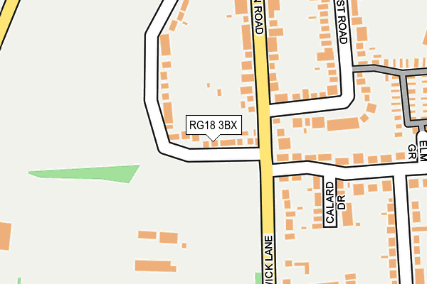 RG18 3BX map - OS OpenMap – Local (Ordnance Survey)