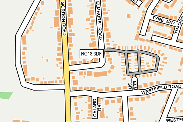 RG18 3DF map - OS OpenMap – Local (Ordnance Survey)