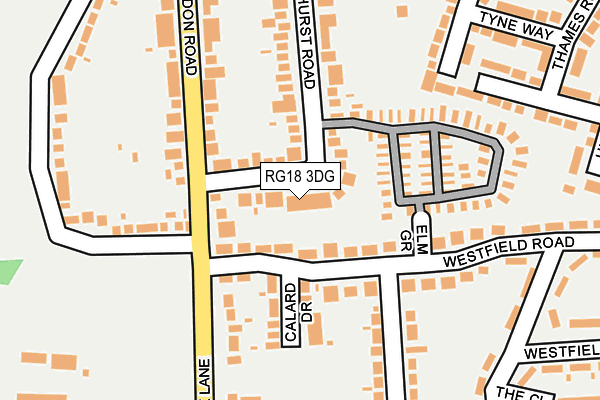 RG18 3DG map - OS OpenMap – Local (Ordnance Survey)