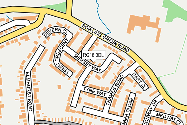 RG18 3DL map - OS OpenMap – Local (Ordnance Survey)