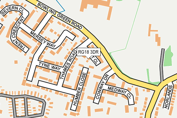 RG18 3DR map - OS OpenMap – Local (Ordnance Survey)