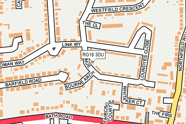 RG18 3DU map - OS OpenMap – Local (Ordnance Survey)
