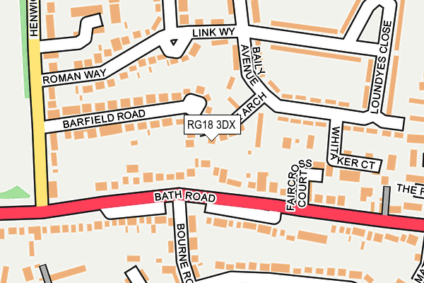 RG18 3DX map - OS OpenMap – Local (Ordnance Survey)