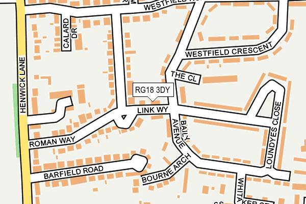 RG18 3DY map - OS OpenMap – Local (Ordnance Survey)