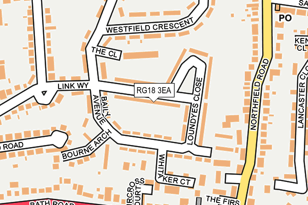 RG18 3EA map - OS OpenMap – Local (Ordnance Survey)