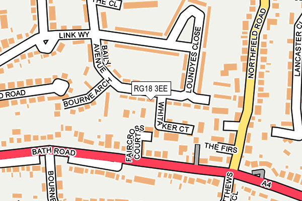 RG18 3EE map - OS OpenMap – Local (Ordnance Survey)