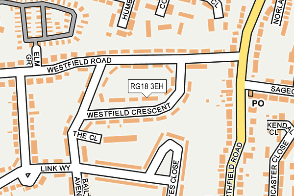 RG18 3EH map - OS OpenMap – Local (Ordnance Survey)