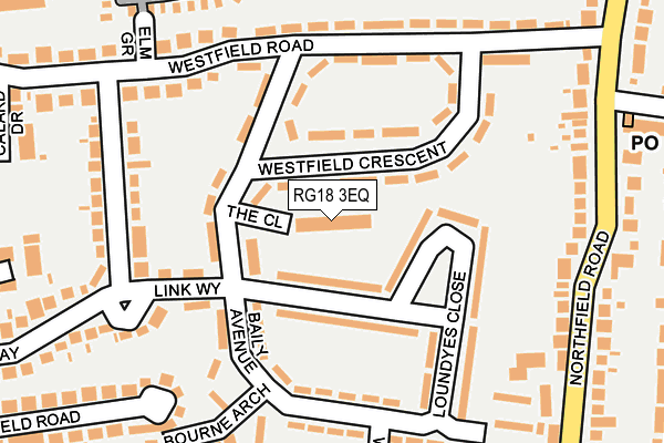 RG18 3EQ map - OS OpenMap – Local (Ordnance Survey)