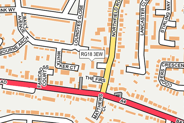 RG18 3EW map - OS OpenMap – Local (Ordnance Survey)