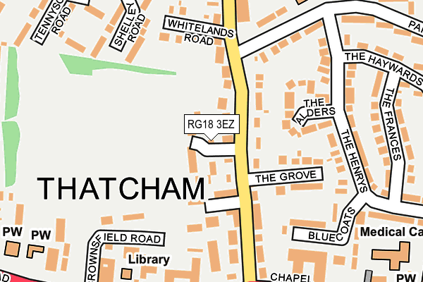 RG18 3EZ map - OS OpenMap – Local (Ordnance Survey)