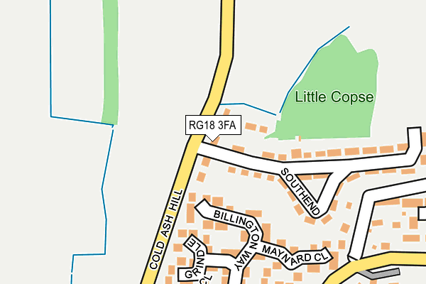 RG18 3FA map - OS OpenMap – Local (Ordnance Survey)