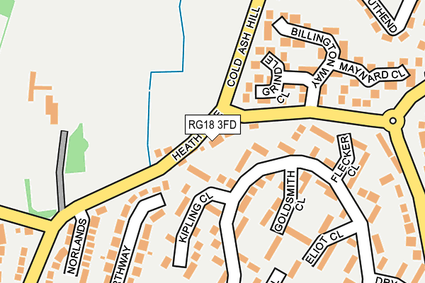 RG18 3FD map - OS OpenMap – Local (Ordnance Survey)