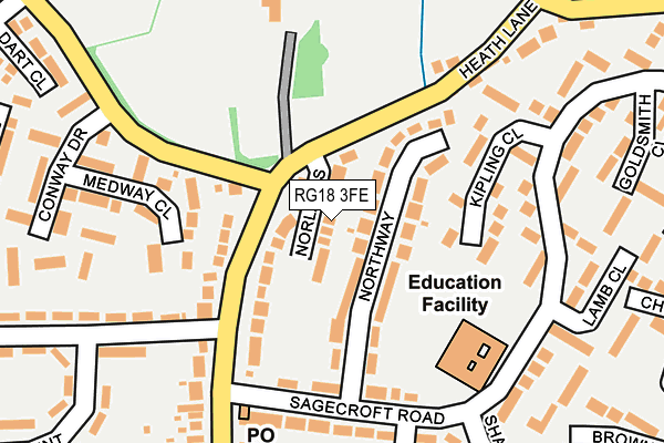 RG18 3FE map - OS OpenMap – Local (Ordnance Survey)