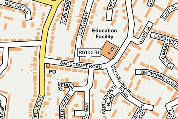 RG18 3FH map - OS OpenMap – Local (Ordnance Survey)