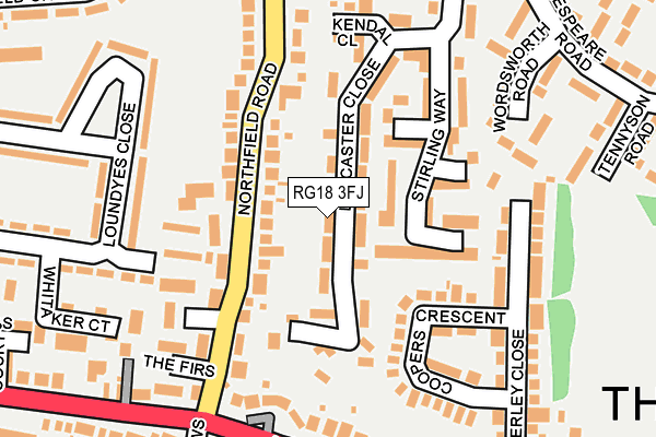 RG18 3FJ map - OS OpenMap – Local (Ordnance Survey)
