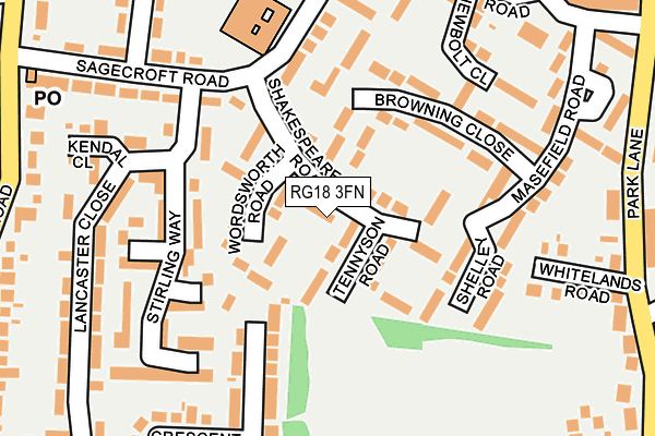 RG18 3FN map - OS OpenMap – Local (Ordnance Survey)