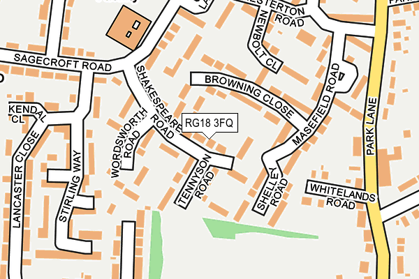 RG18 3FQ map - OS OpenMap – Local (Ordnance Survey)