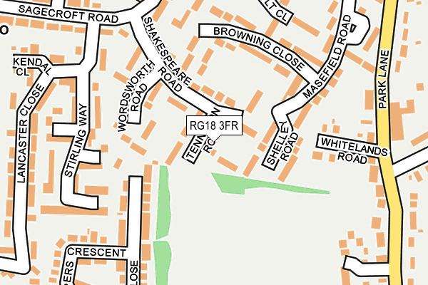 RG18 3FR map - OS OpenMap – Local (Ordnance Survey)