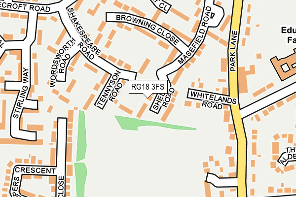 RG18 3FS map - OS OpenMap – Local (Ordnance Survey)