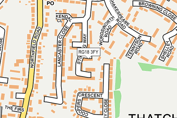 RG18 3FY map - OS OpenMap – Local (Ordnance Survey)