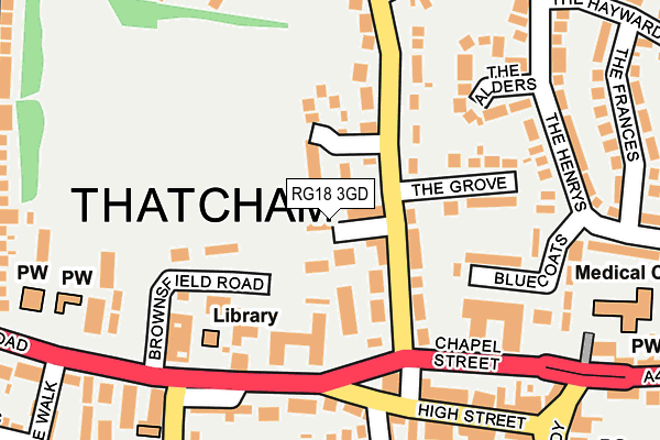 RG18 3GD map - OS OpenMap – Local (Ordnance Survey)