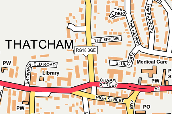 RG18 3GE map - OS OpenMap – Local (Ordnance Survey)