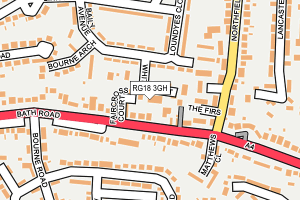 RG18 3GH map - OS OpenMap – Local (Ordnance Survey)