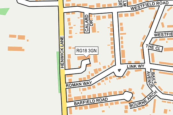 RG18 3GN map - OS OpenMap – Local (Ordnance Survey)