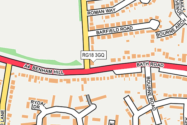 RG18 3GQ map - OS OpenMap – Local (Ordnance Survey)