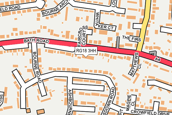 RG18 3HH map - OS OpenMap – Local (Ordnance Survey)