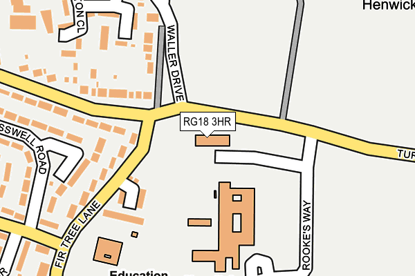 RG18 3HR map - OS OpenMap – Local (Ordnance Survey)