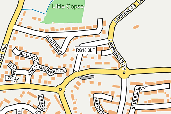 RG18 3LF map - OS OpenMap – Local (Ordnance Survey)