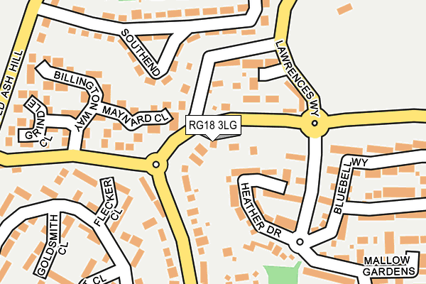 RG18 3LG map - OS OpenMap – Local (Ordnance Survey)