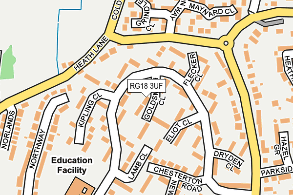 RG18 3UF map - OS OpenMap – Local (Ordnance Survey)