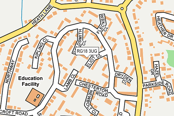 RG18 3UG map - OS OpenMap – Local (Ordnance Survey)