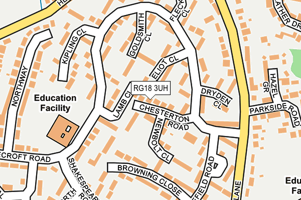 RG18 3UH map - OS OpenMap – Local (Ordnance Survey)