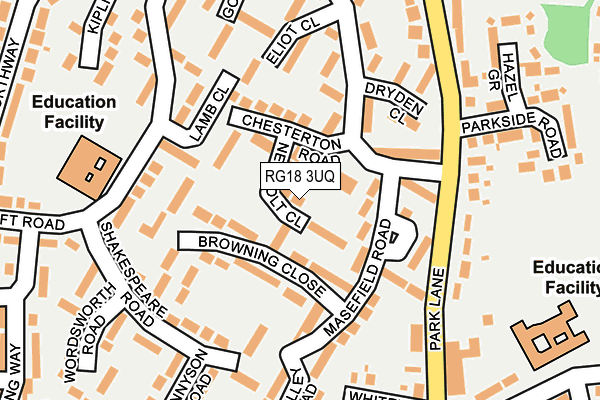 RG18 3UQ map - OS OpenMap – Local (Ordnance Survey)