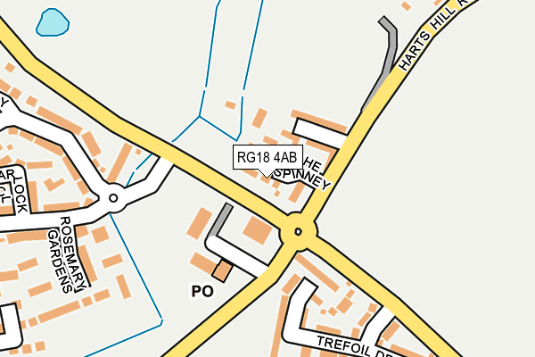 RG18 4AB map - OS OpenMap – Local (Ordnance Survey)