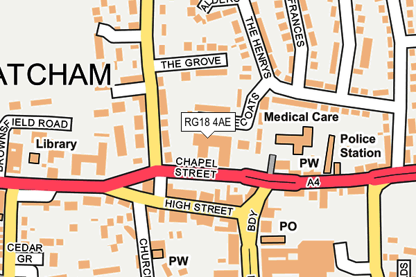 RG18 4AE map - OS OpenMap – Local (Ordnance Survey)