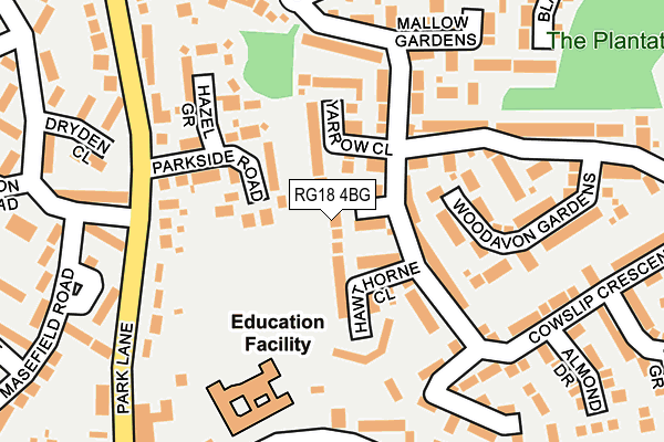 RG18 4BG map - OS OpenMap – Local (Ordnance Survey)
