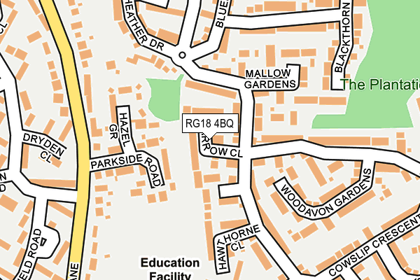 RG18 4BQ map - OS OpenMap – Local (Ordnance Survey)