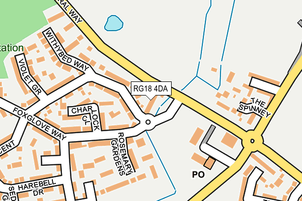 RG18 4DA map - OS OpenMap – Local (Ordnance Survey)