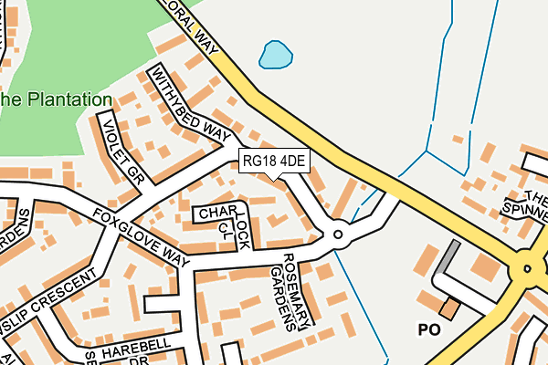 RG18 4DE map - OS OpenMap – Local (Ordnance Survey)
