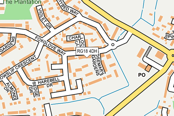 RG18 4DH map - OS OpenMap – Local (Ordnance Survey)