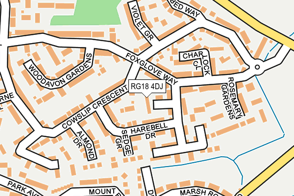 RG18 4DJ map - OS OpenMap – Local (Ordnance Survey)